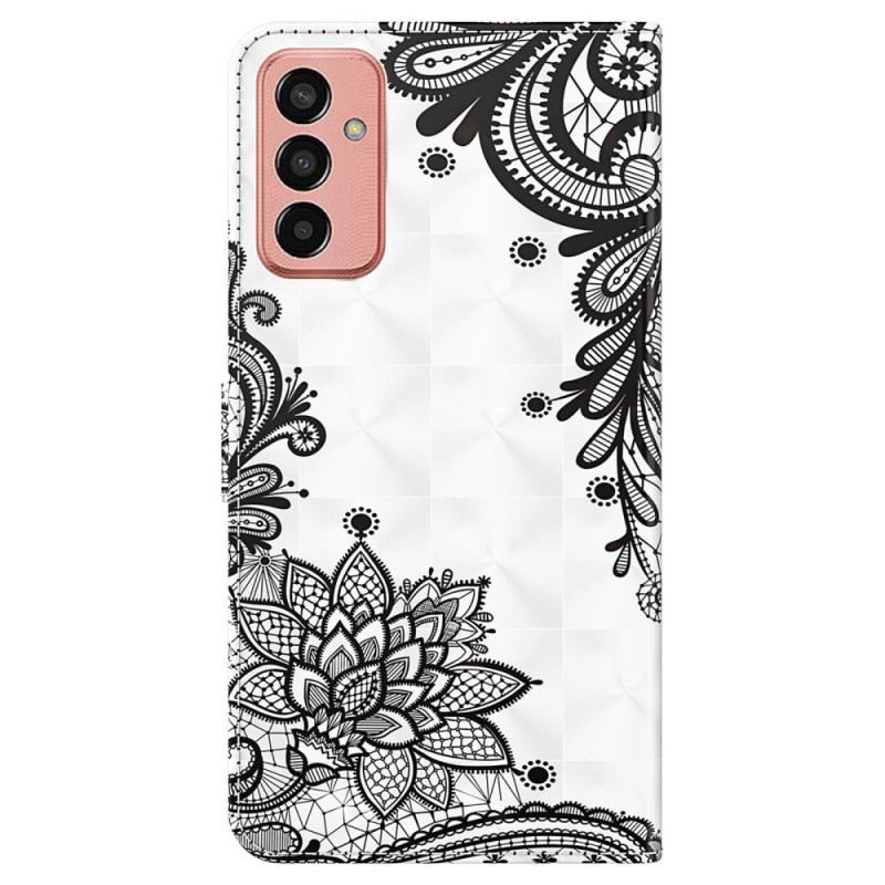 Kožna Futrola Samsung Galaxy M13 Čipka S Remenom