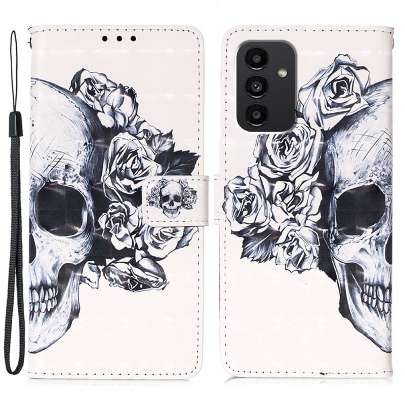 Futrola Samsung Galaxy A54 5G Cvjetna Lubanja S Remenom