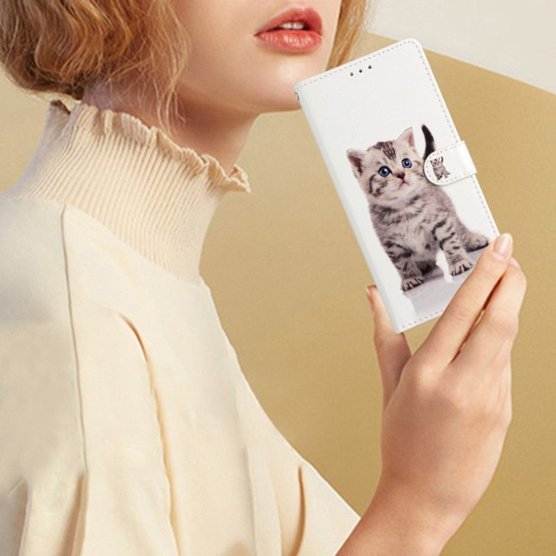 Futrola Samsung Galaxy A54 5G Lijepo Mače S Remenom