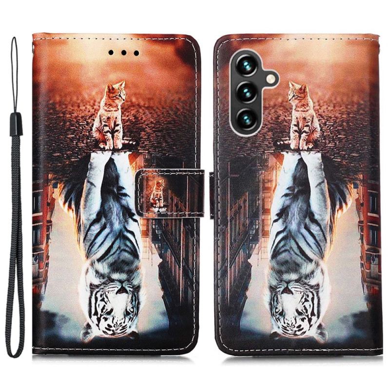 Kožna Futrola Samsung Galaxy A54 5G Strappy Kitten Dream
