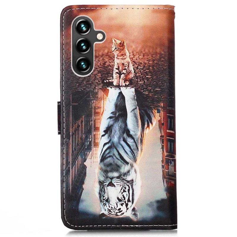 Kožna Futrola Samsung Galaxy A54 5G Strappy Kitten Dream