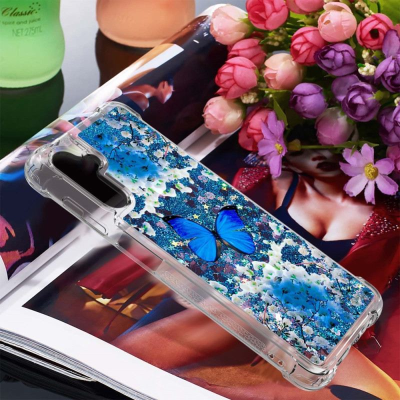 Maskica Samsung Galaxy A54 5G Leptiri Sa Šljokicama