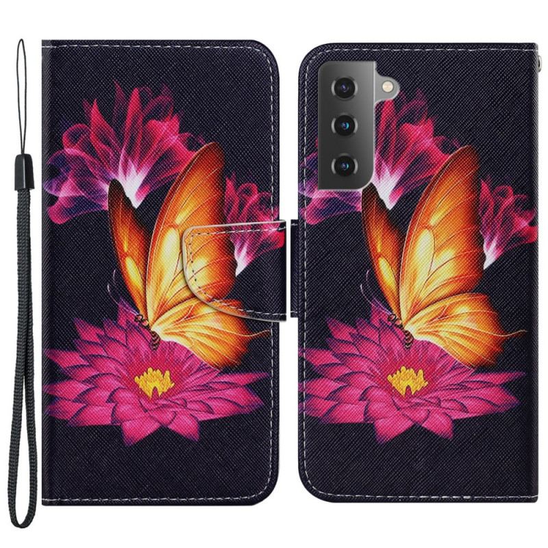 Kožna Futrola Samsung Galaxy S22 Plus 5G Leptir I Lotos