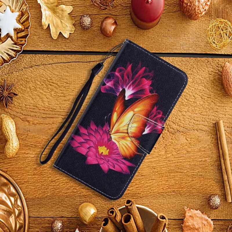 Kožna Futrola Samsung Galaxy S22 Plus 5G Leptir I Lotos