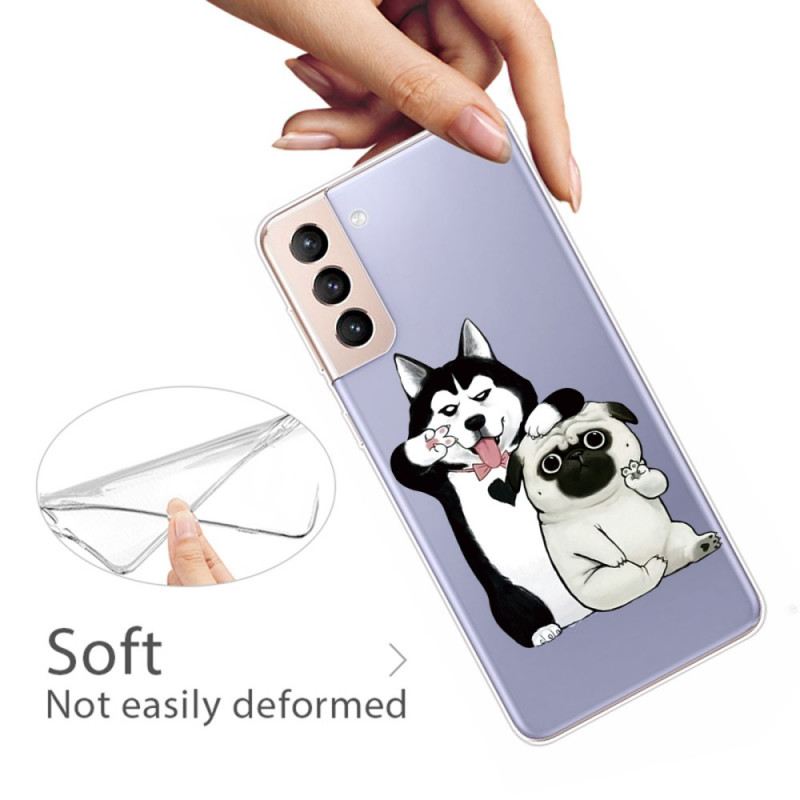 Maskica Samsung Galaxy S22 Plus 5G Smiješni Psi