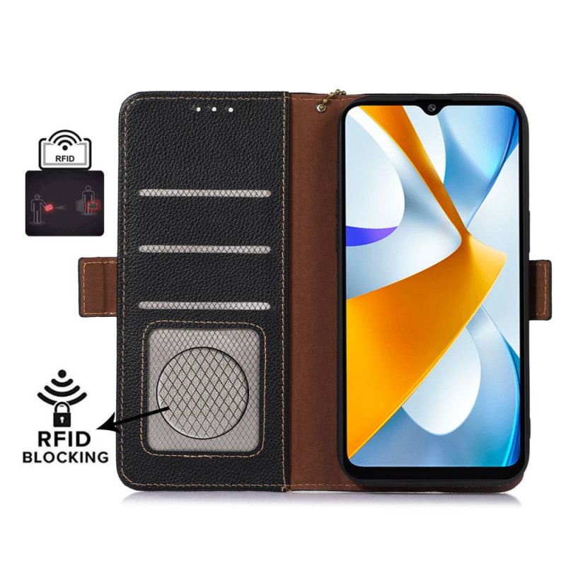 Kožna Futrola Xiaomi Redmi Note 12 4G Prava Rfid Teksturirana Koža