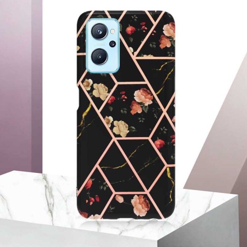 Maskica Realme 9i Geometrijski Mramor I Cvijeće