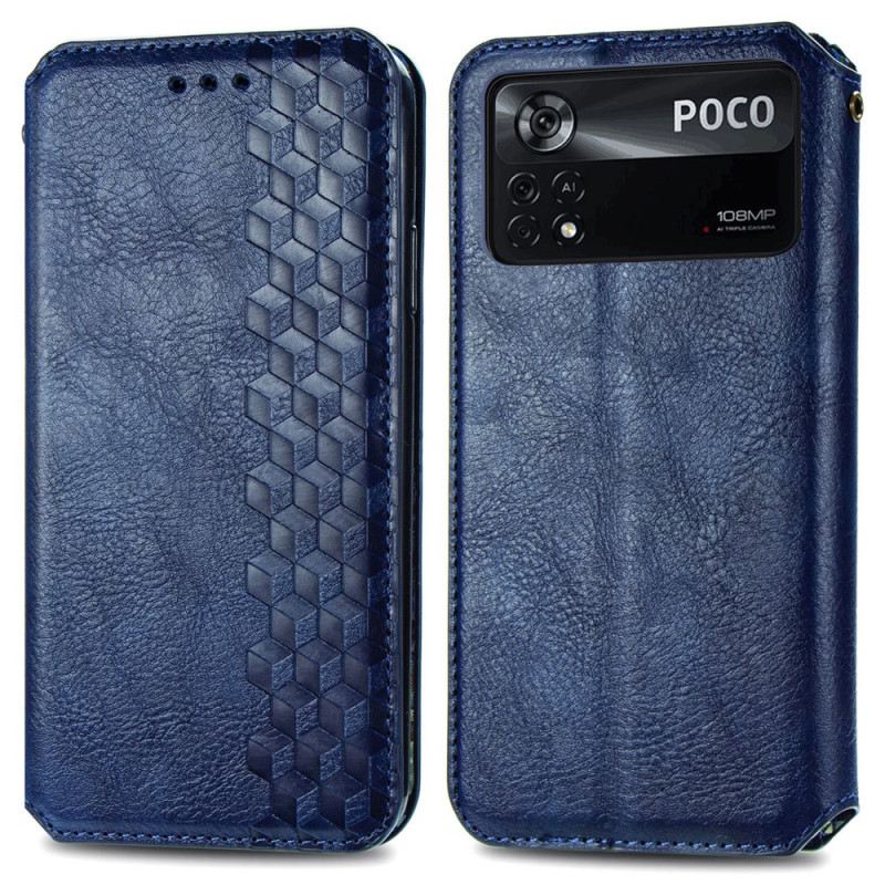 Flip Futrola Poco X4 Pro 5G Kožna Futrola 3d Kocke