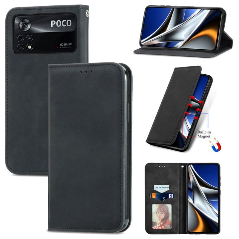 Flip Futrola Poco X4 Pro 5G Kožna Futrola Elegancija