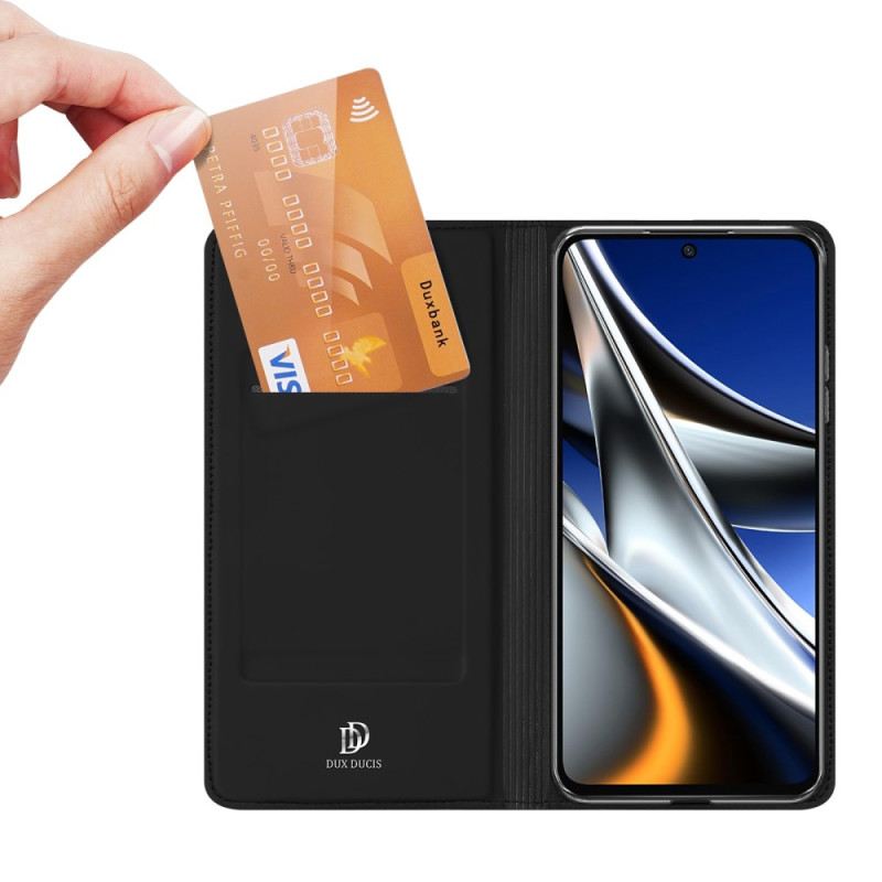 Flip Futrola Poco X4 Pro 5G Kožna Futrola Skin Pro Dux Ducis