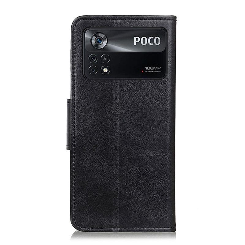Futrola Poco X4 Pro 5G Reverzibilna Kožna Kopča Stila