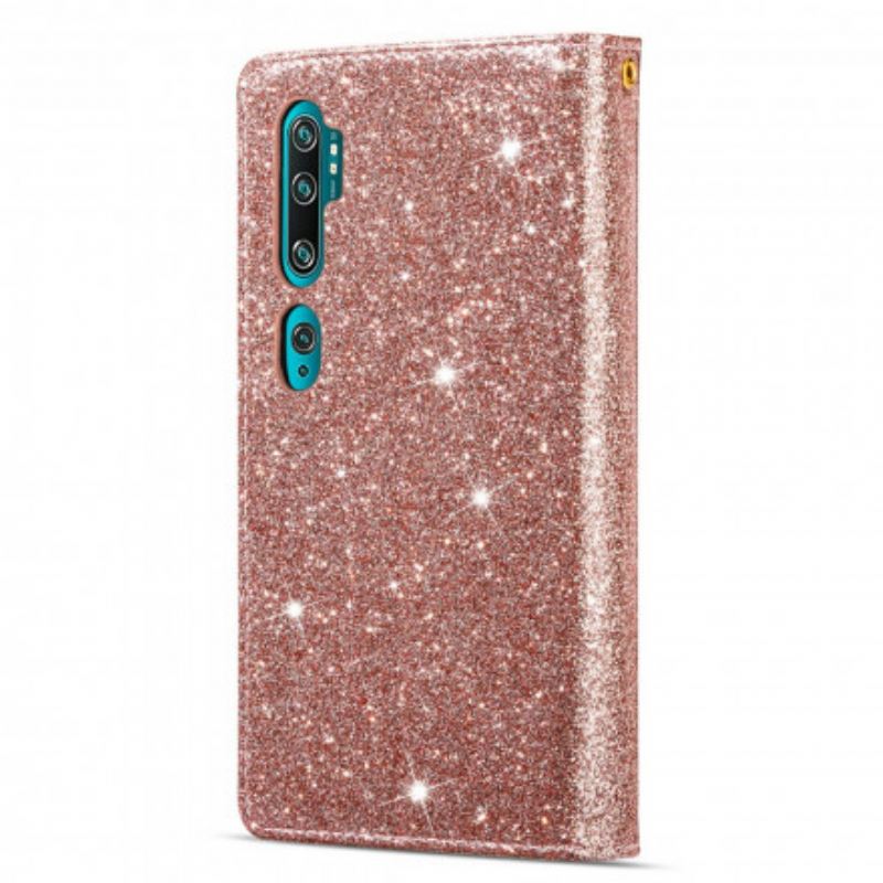 Futrola Xiaomi Mi Note 10 / 10 Pro Novčanik Novčanik Sa Šljokicama Na Patentni Zatvarač