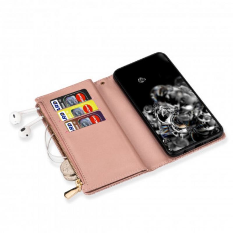 Futrola Xiaomi Mi Note 10 / 10 Pro Novčanik Novčanik Sa Šljokicama Na Patentni Zatvarač