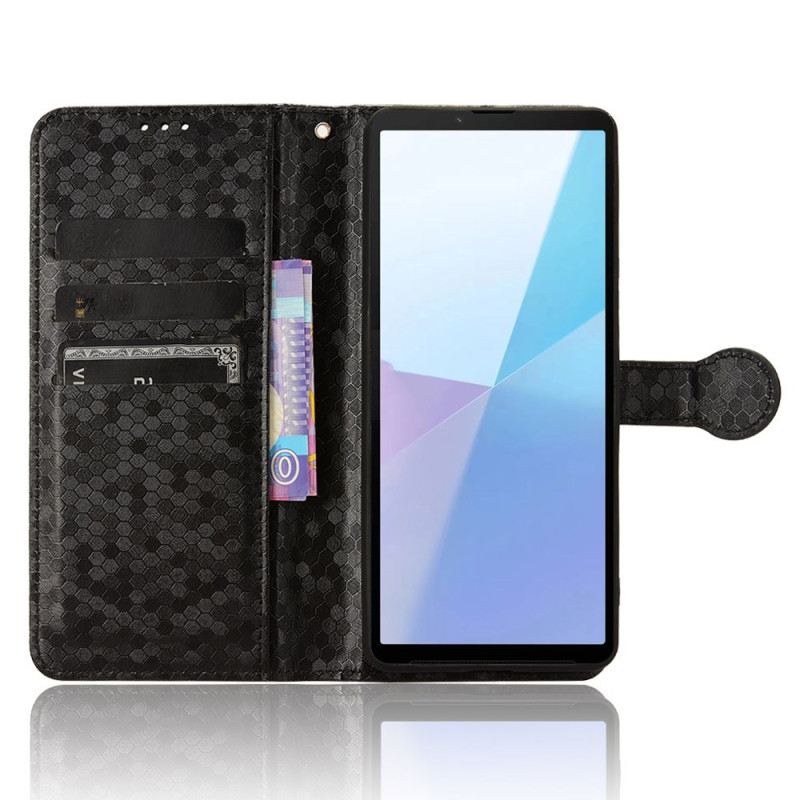 Kožna Futrola Sony Xperia 10 Vi Sjajne Točkice S Remenom