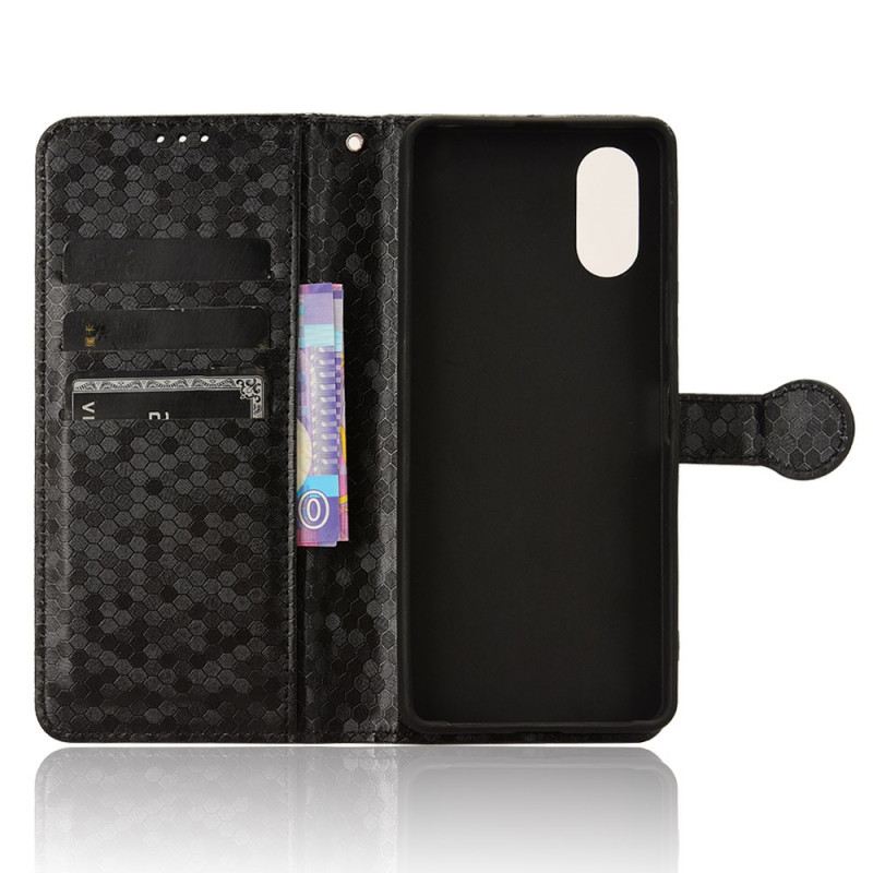 Kožna Futrola Sony Xperia 10 Vi Sjajne Točkice S Remenom