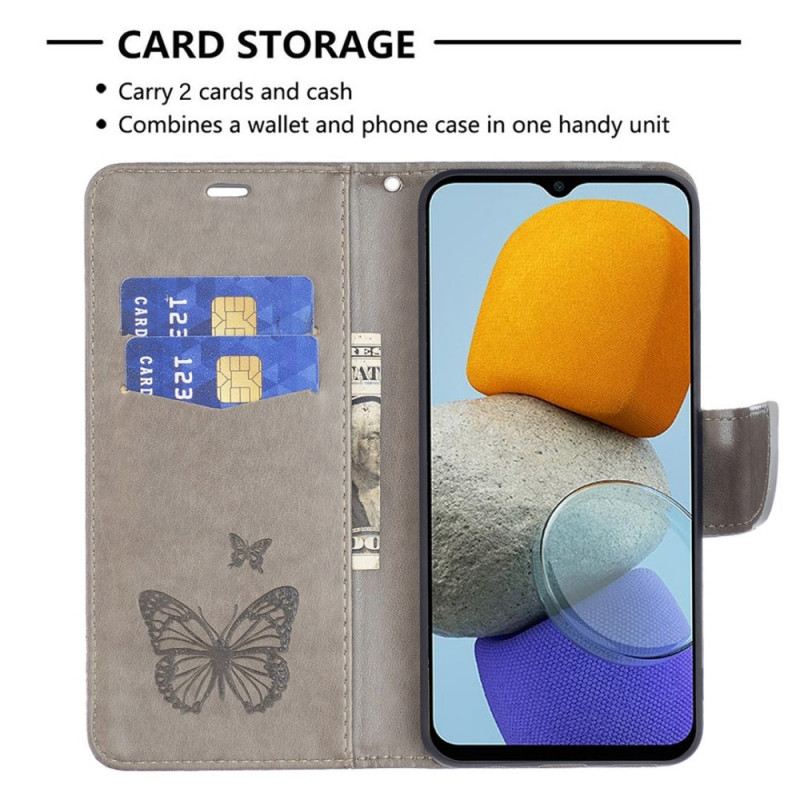 Futrola Samsung Galaxy M23 5G Remen S Otisnutim Leptirima