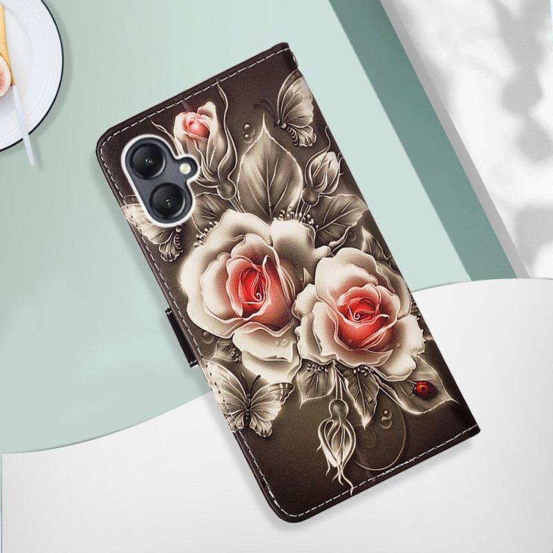 Flip Futrola Samsung Galaxy A15 Maskice Za Mobitele Trakaste Ruže