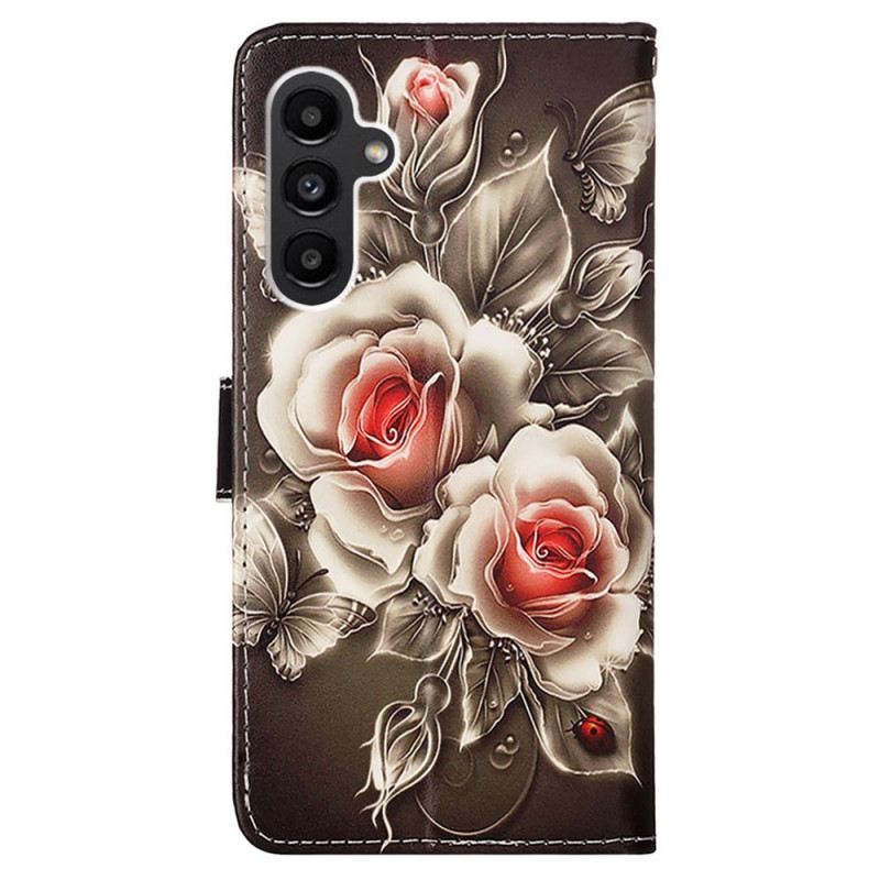 Flip Futrola Samsung Galaxy A15 Maskice Za Mobitele Trakaste Ruže