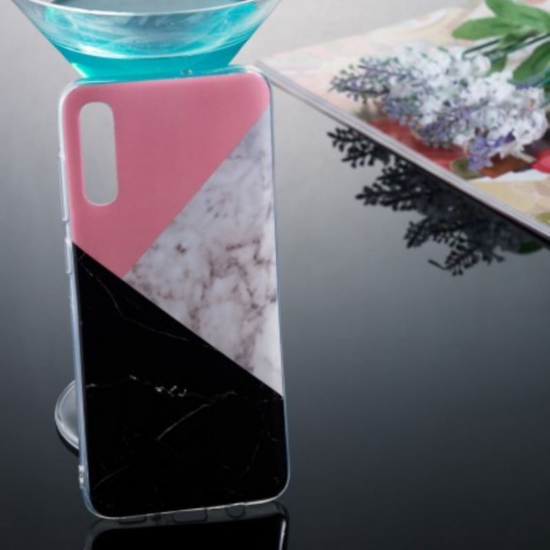 Maskica Samsung Galaxy A70 Geometrijski Efekt Mramora