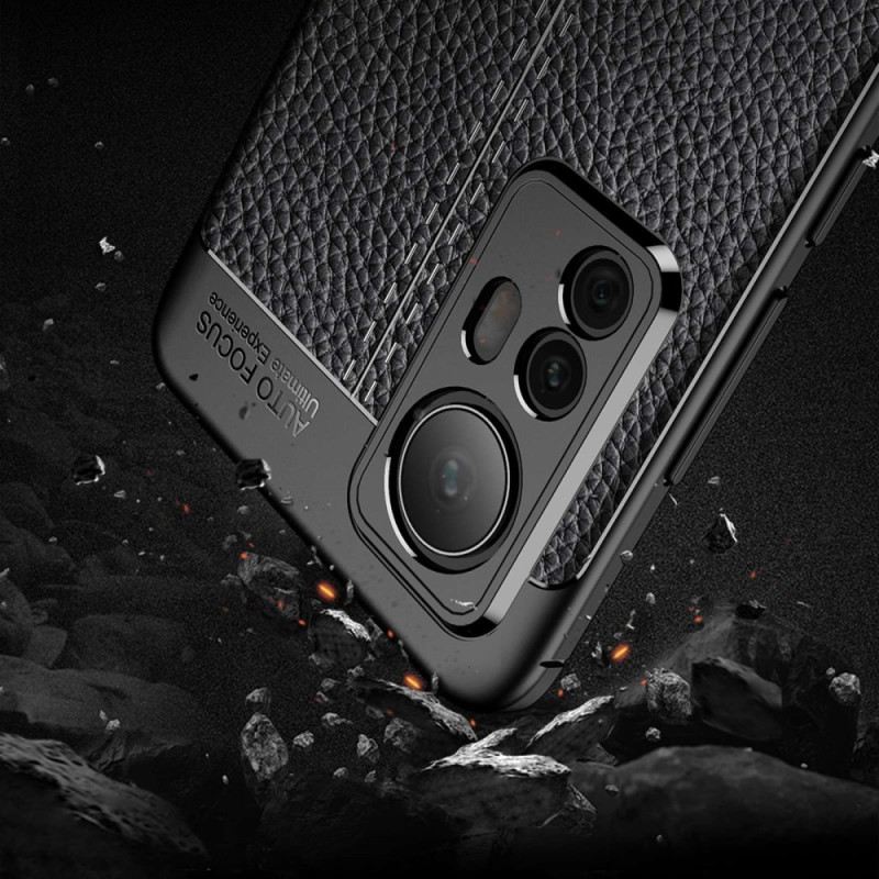 Maskica Xiaomi 12T / 12T Pro Efekt Dvostruke Linije Litchi Kože