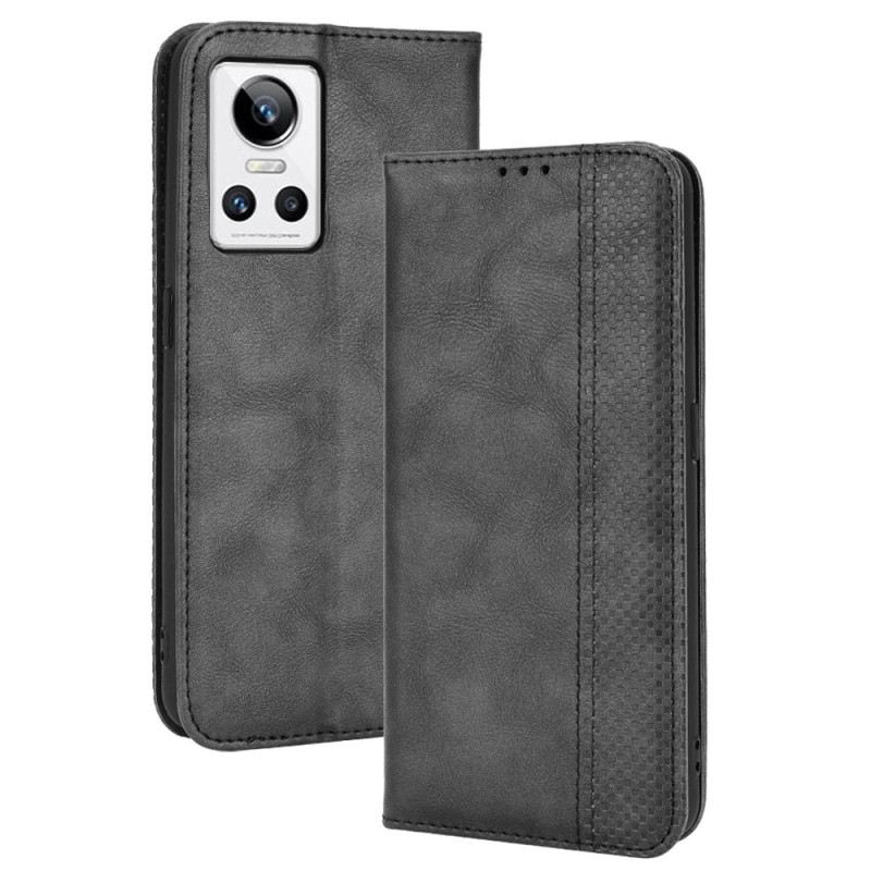Flip Futrola Realme GT Neo 3 Kožna Futrola Retro Tekstura