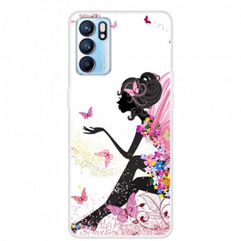 Maskica Oppo Reno 6 5G Cvijetna Djevojka