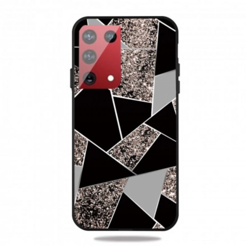 Maskica Samsung Galaxy S21 Ultra 5G Šareni Geometrijski Mramor