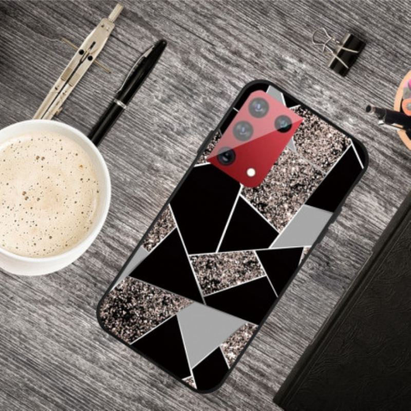 Maskica Samsung Galaxy S21 Ultra 5G Šareni Geometrijski Mramor