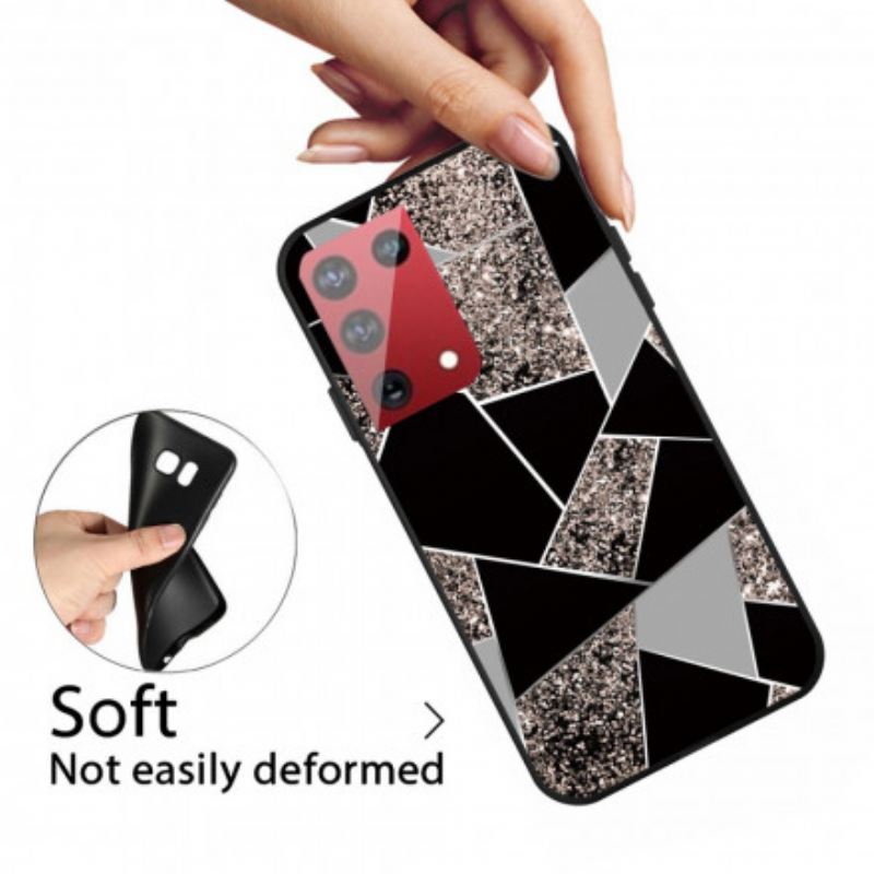 Maskica Samsung Galaxy S21 Ultra 5G Šareni Geometrijski Mramor