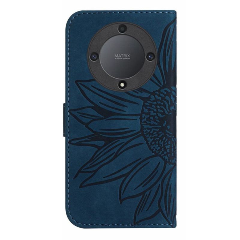Kožna Futrola Honor Magic 5 Lite Cvijet S Uzicom