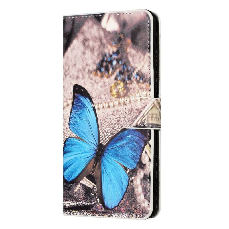 Flip Futrola Samsung Galaxy A14 / A14 5G Plavi Leptir