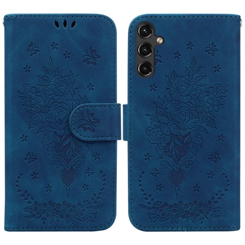 Futrola Samsung Galaxy A14 / A14 5G Ruže S Remenčićima I Leptiri