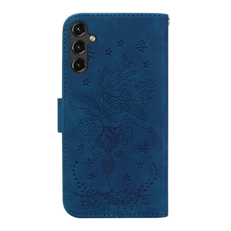 Futrola Samsung Galaxy A14 / A14 5G Ruže S Remenčićima I Leptiri