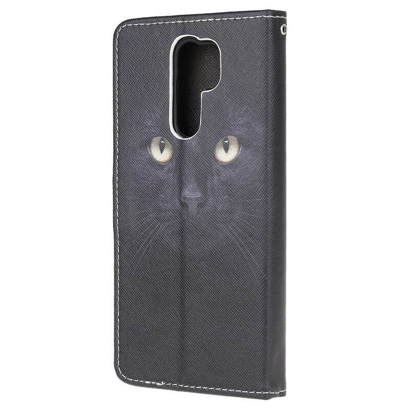 Futrola Xiaomi Redmi 9 Crne Mačje Oči S Remenom