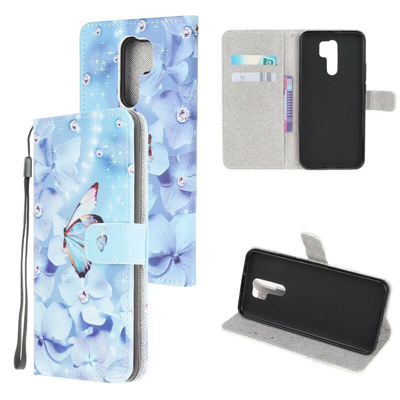 Futrola Xiaomi Redmi 9 Dijamantni Leptiri S Remenom