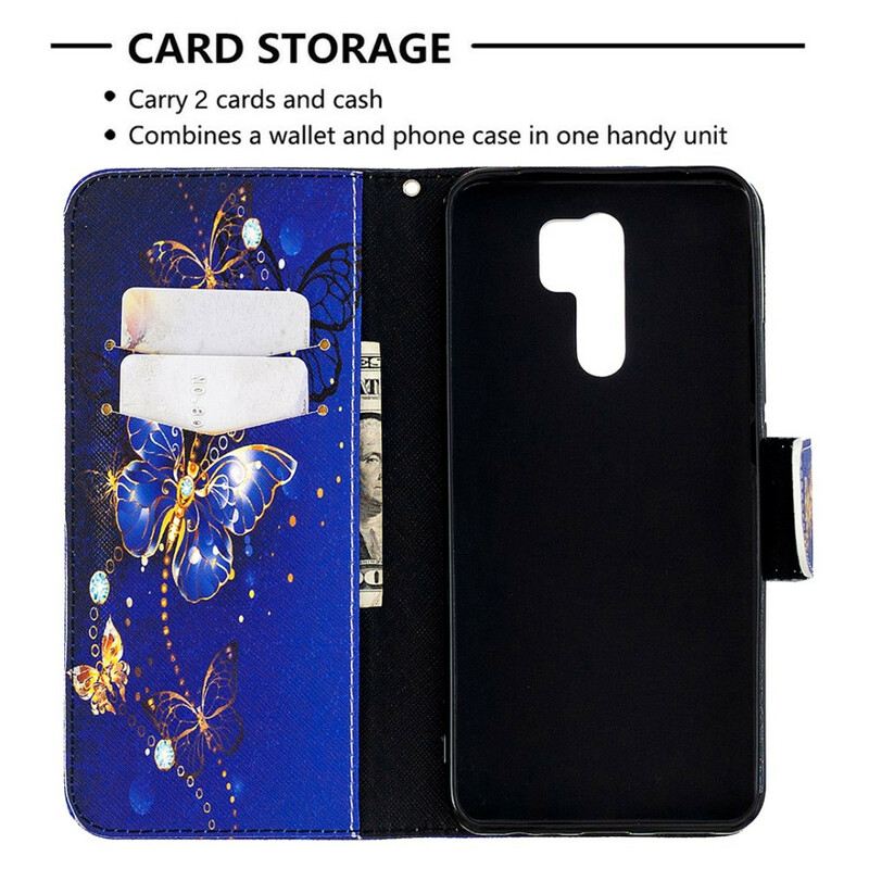 Kožna Futrola Xiaomi Redmi 9 Nevjerojatni Leptiri