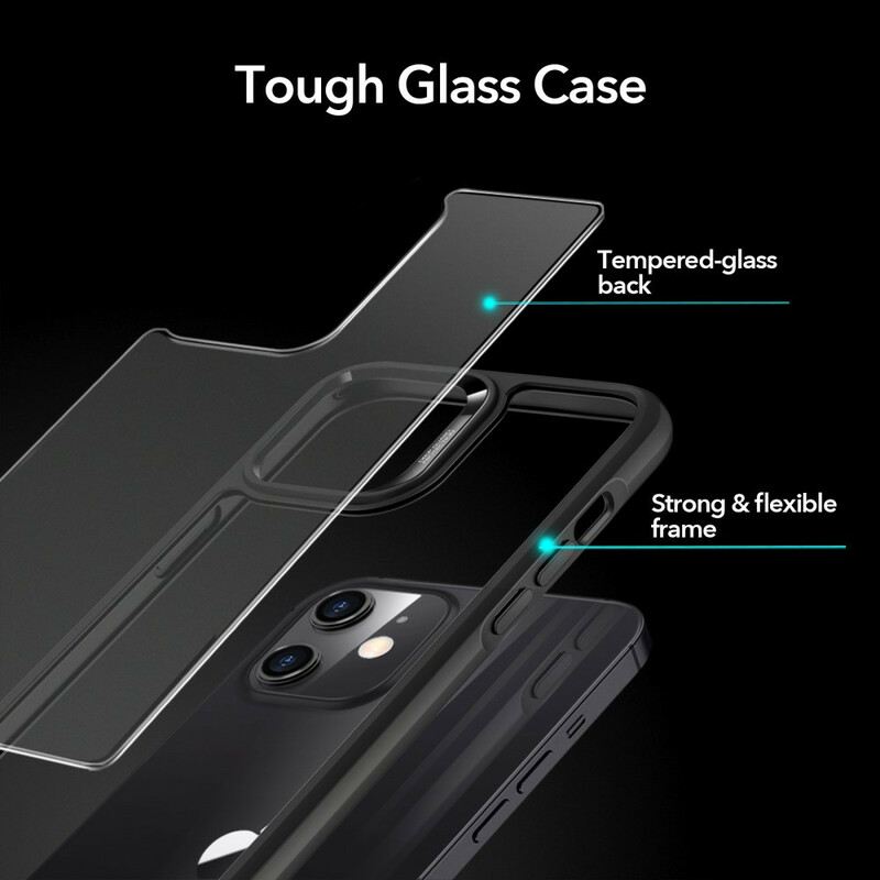 Maskica iPhone 12 Mini Staklena Stražnja Strana I Silikonski Rubovi