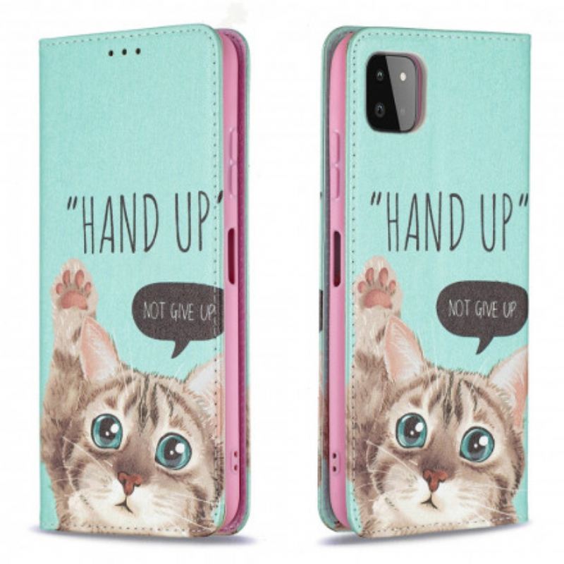 Flip Futrola Samsung Galaxy A22 5G Kožna Futrola Ruka Gore