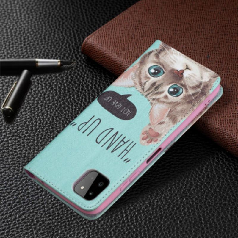 Flip Futrola Samsung Galaxy A22 5G Kožna Futrola Ruka Gore