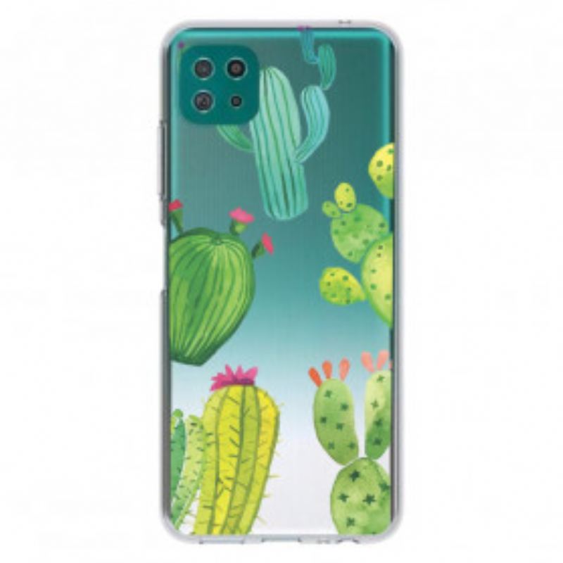 Maskica Samsung Galaxy A22 5G Akvarel Kaktusi