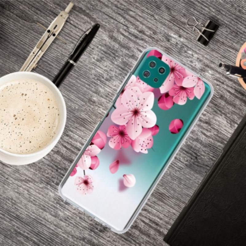 Maskica Samsung Galaxy A22 5G Mali Ružičasti Cvjetovi