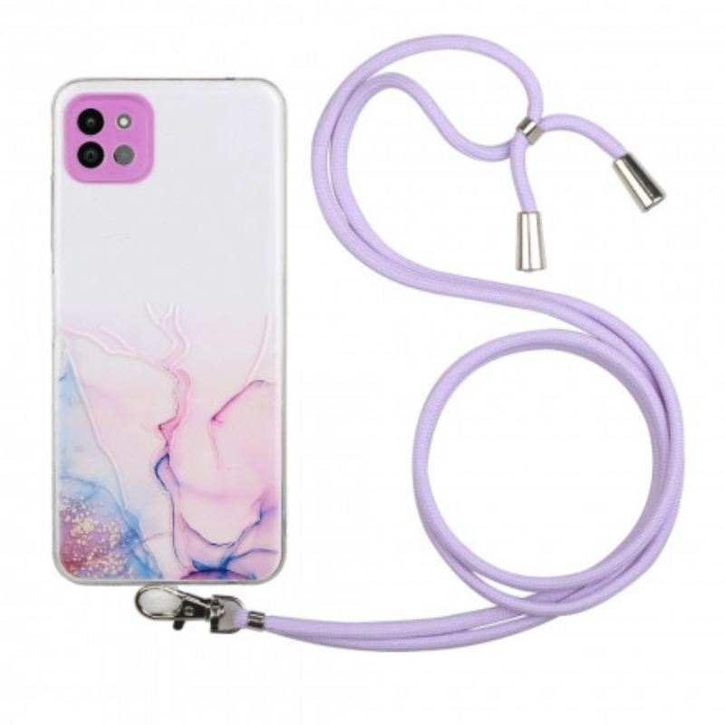 Maskica Samsung Galaxy A22 5G S Mramornim Kabelom