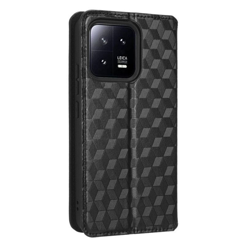 Flip Futrola Xiaomi 13 Kožna Futrola 3d Uzorak