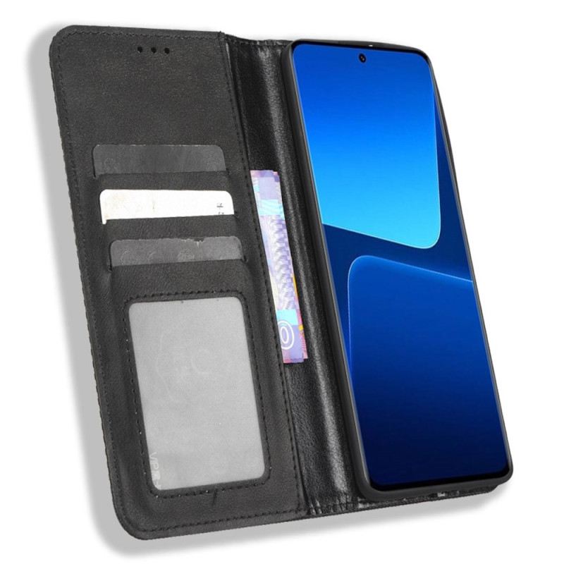 Flip Futrola Xiaomi 13 Kožna Futrola Vintage Kožni Stil