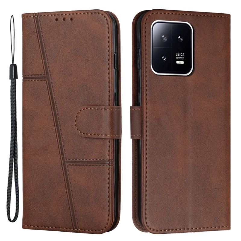 Futrola Xiaomi 13 Geometrijski Kožni Stil S Remenčićima