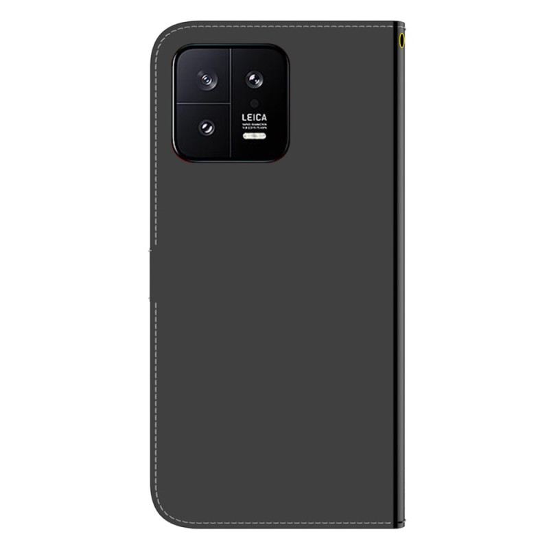 Kožna Futrola Xiaomi 13 Umjetna Zrcalna Koža S Remenom