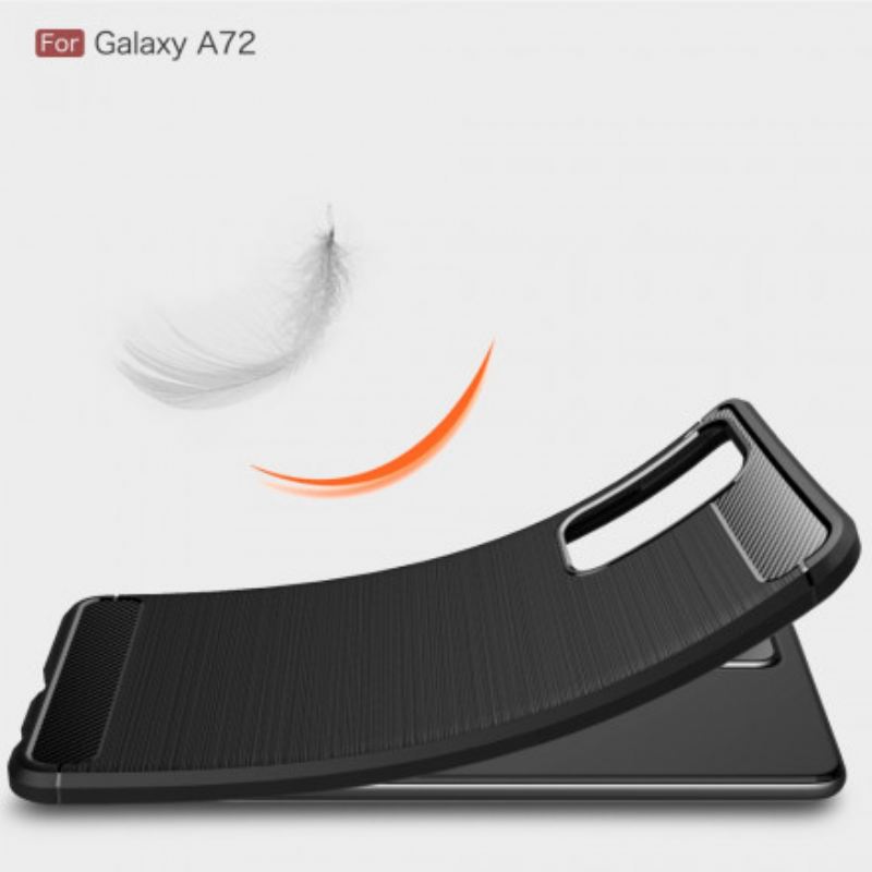 Maskica Samsung Galaxy A72 4G / A72 5G Brušena Karbonska Vlakna