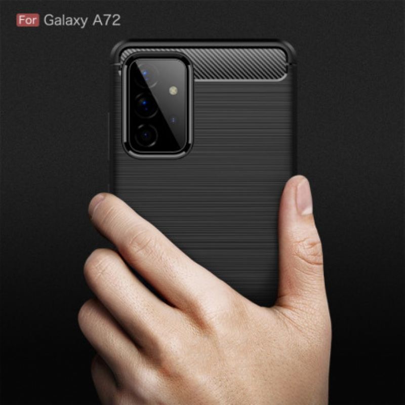Maskica Samsung Galaxy A72 4G / A72 5G Brušena Karbonska Vlakna