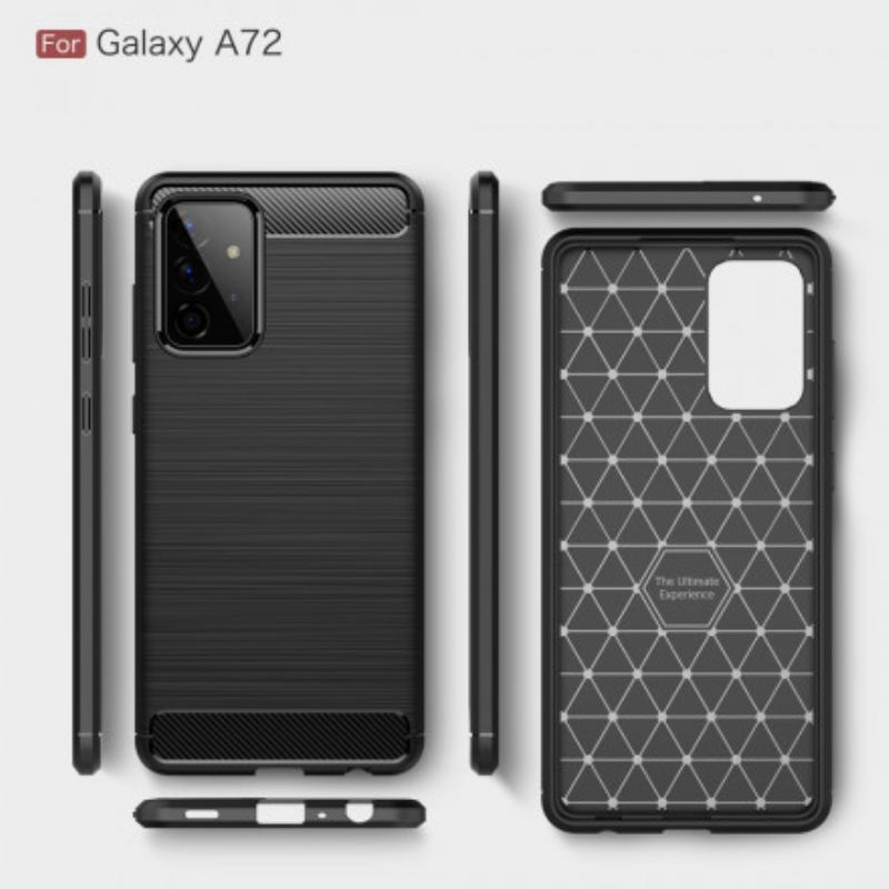 Maskica Samsung Galaxy A72 4G / A72 5G Brušena Karbonska Vlakna