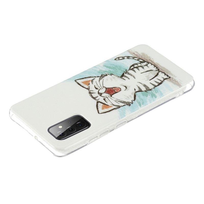 Maskica Samsung Galaxy A72 4G / A72 5G Fluorescentna Mačka